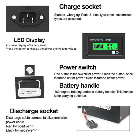 【EU STOCK】U003 48V 50AH BMS50A （Without Charger）Bicycles & motorcycles & tricycles Motor【2-7day delivery】