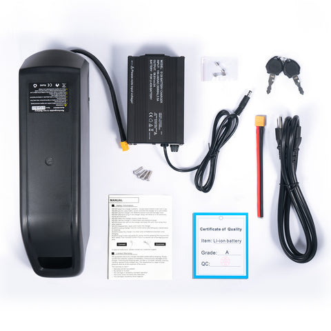 【USA STOCK 】R049-8 52V 20AH BMS50A Chinese 5000mAh Battery Electric Bike Battery with 3A Charger