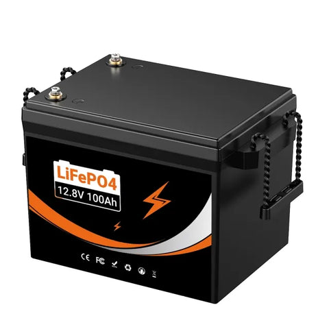 【UK STOCK】U206 12.8V 100AH Deep Cycles Life Rechargeable LiFePo4 Li-ion Battery Without Charger For Outdoor Standby/RV/Tent Truck/Camper/Household Energy Storage（副本）