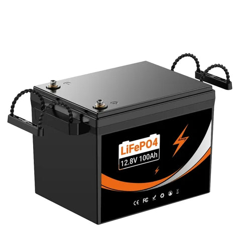 【UK STOCK】U206 12.8V 100AH Deep Cycles Life Rechargeable LiFePo4 Li-ion Battery Without Charger For Outdoor Standby/RV/Tent Truck/Camper/Household Energy Storage（副本）