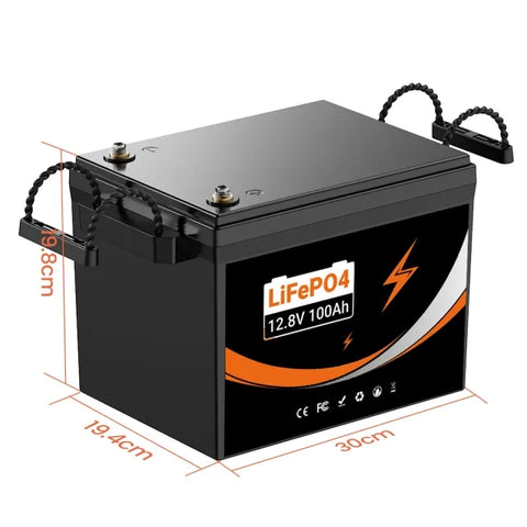 【UK STOCK】U206 12.8V 100AH Deep Cycles Life Rechargeable LiFePo4 Li-ion Battery Without Charger For Outdoor Standby/RV/Tent Truck/Camper/Household Energy Storage（副本）